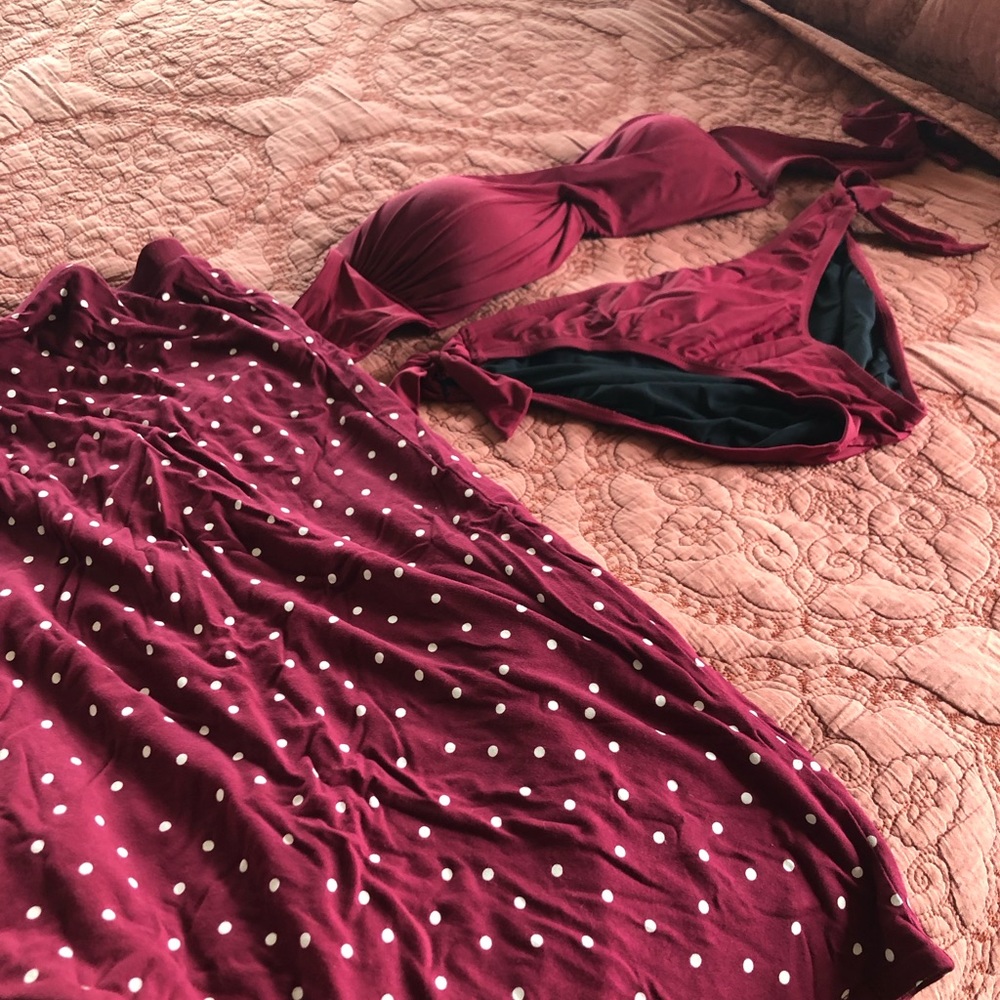 Ann Taylor bikini and strapless coverup